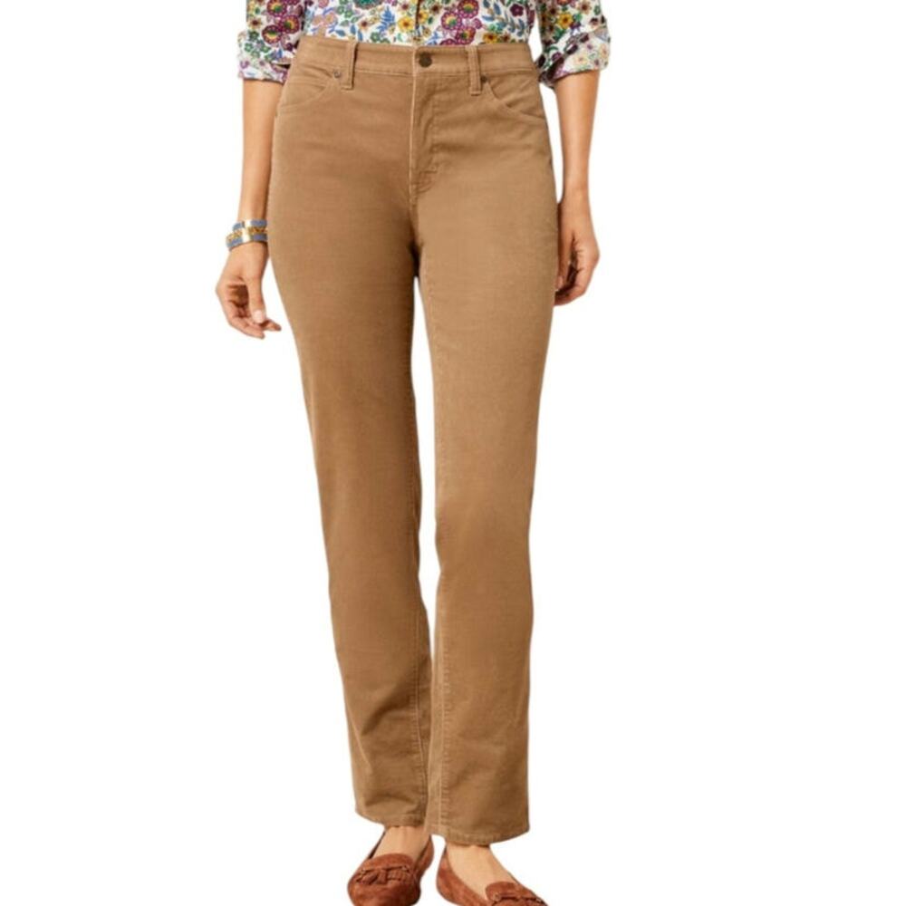 NWT Talbots Stretch Corduroy High Waist Full Length Straight Leg Pant